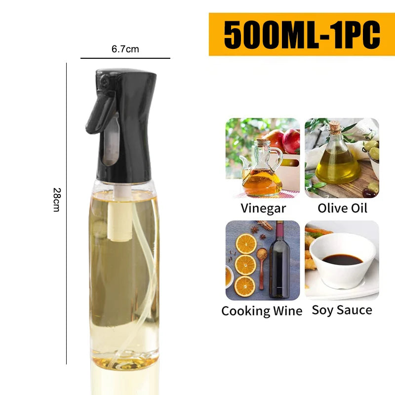 200/300/500 ML Oil Spray Pot Kitchen Household Edible Olive Oil Spray Bottle Atomized Misty Oil Tank Air Fryer Spray Bottle