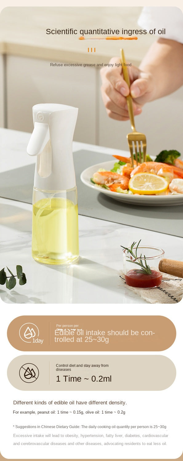 200/300/500 ML Oil Spray Pot Kitchen Household Edible Olive Oil Spray Bottle Atomized Misty Oil Tank Air Fryer Spray Bottle